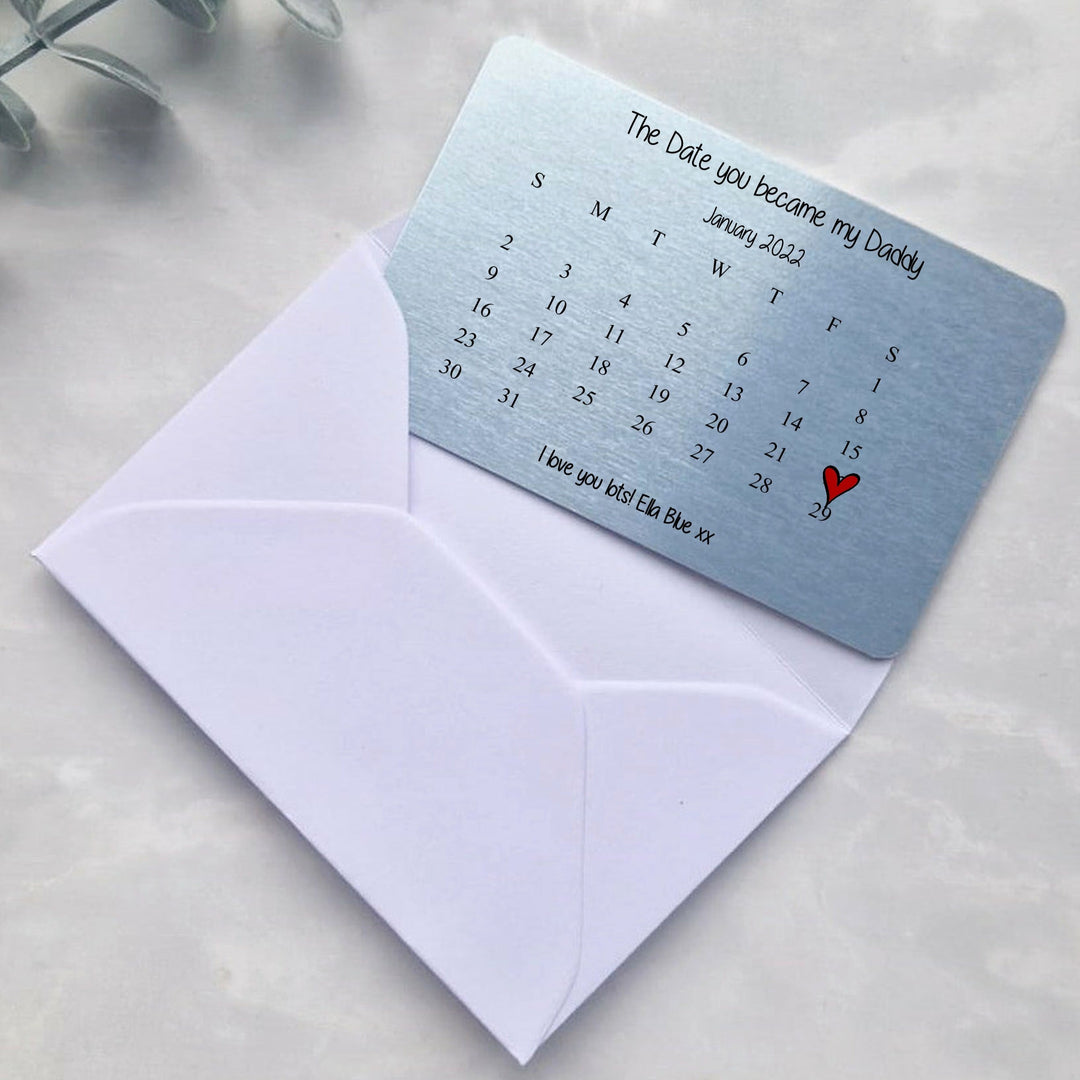 Date you became my Daddy Wallet Card