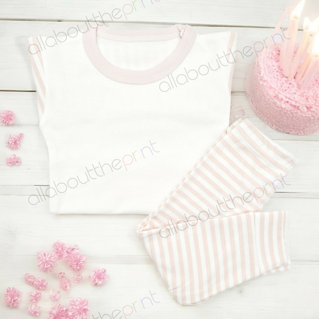 Beige Stripe Pyjama Mockup