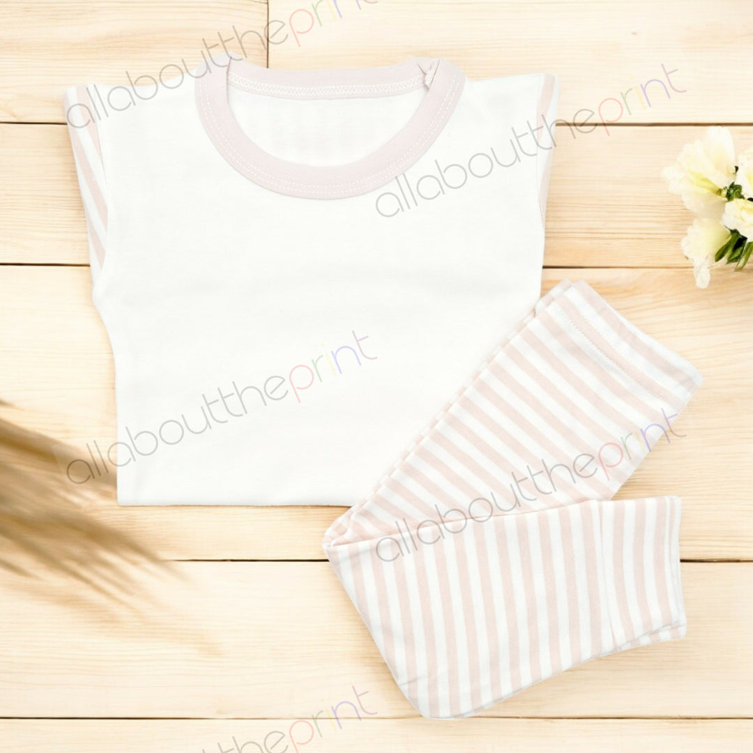 Beige Stripe Pyjama Mockup