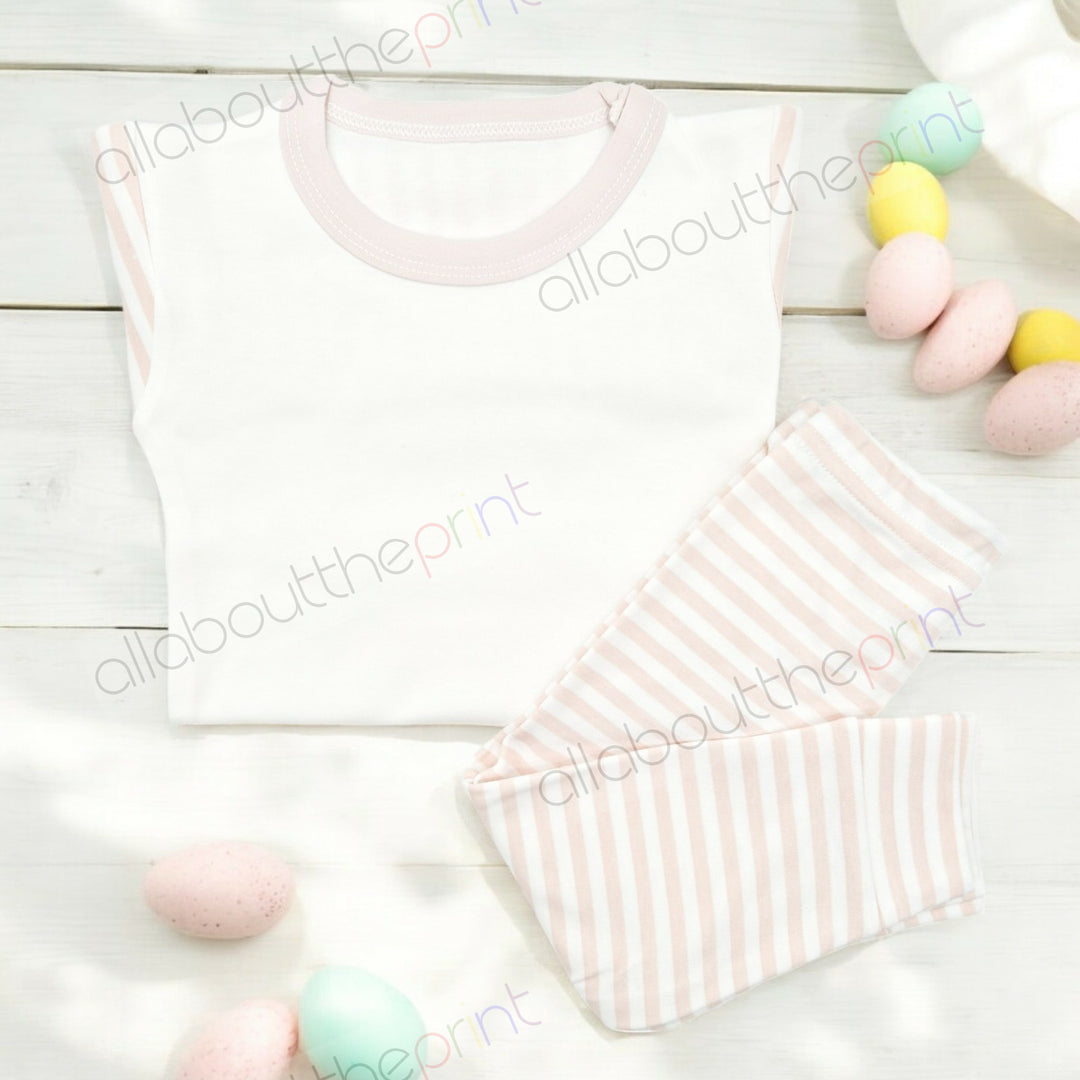 Beige Stripe Pyjama Mockup
