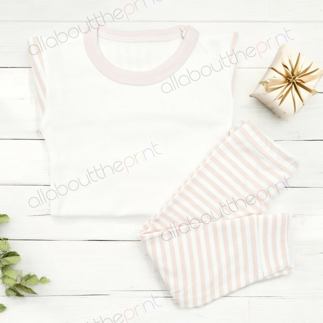 Beige Stripe Pyjama Mockup