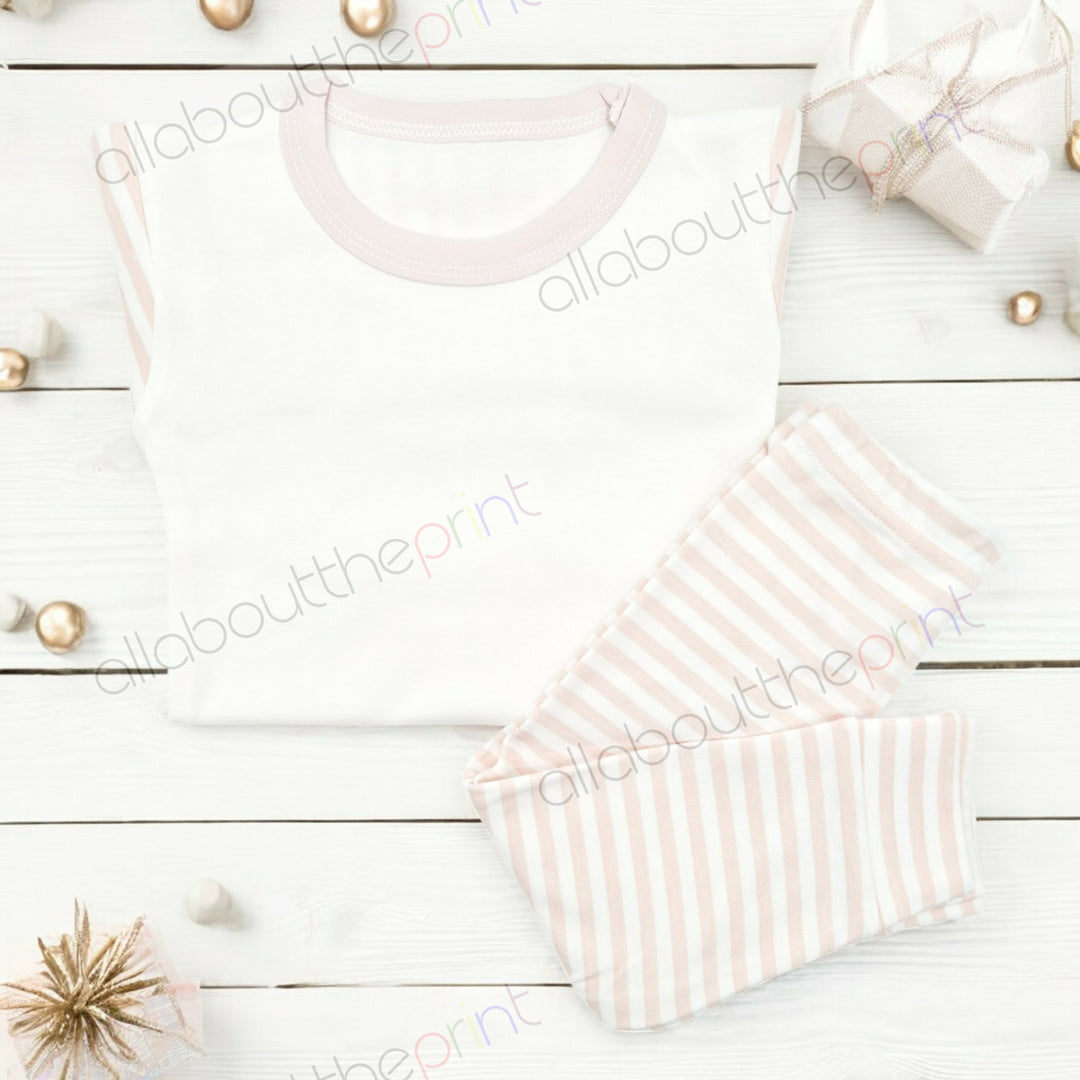 Beige Stripe Pyjama Mockup