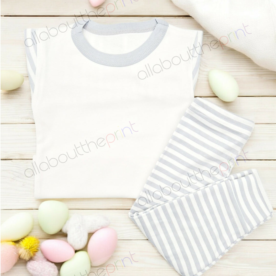 Grey Stripe Pyjama Mockup