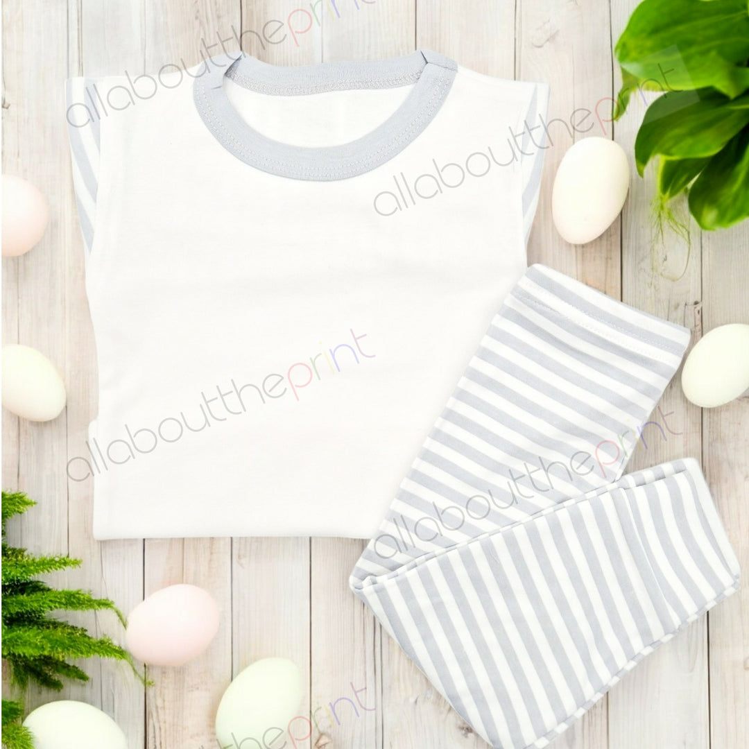 Grey Stripe Pyjama Mockup
