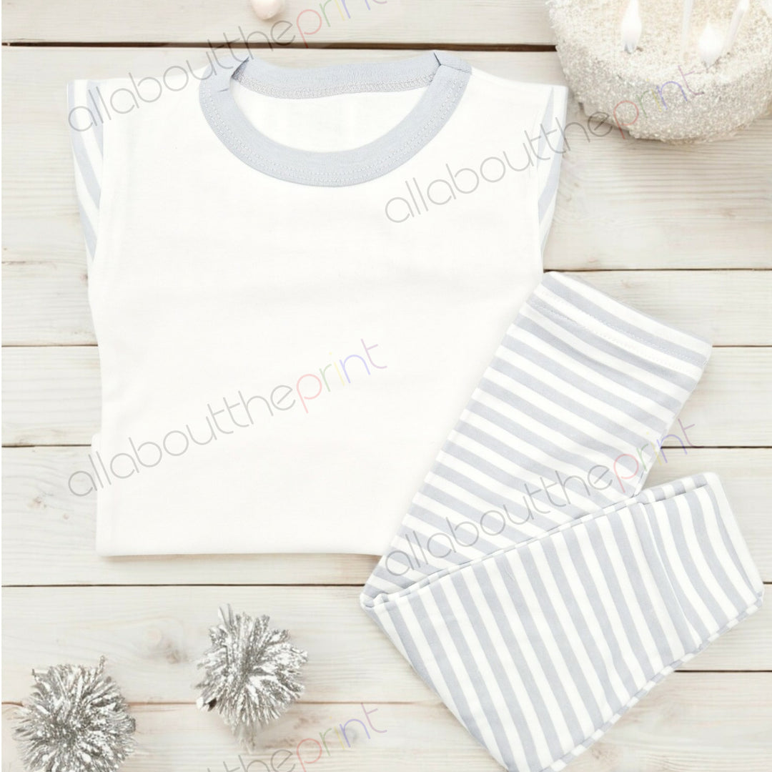 Grey Stripe Pyjama Mockup