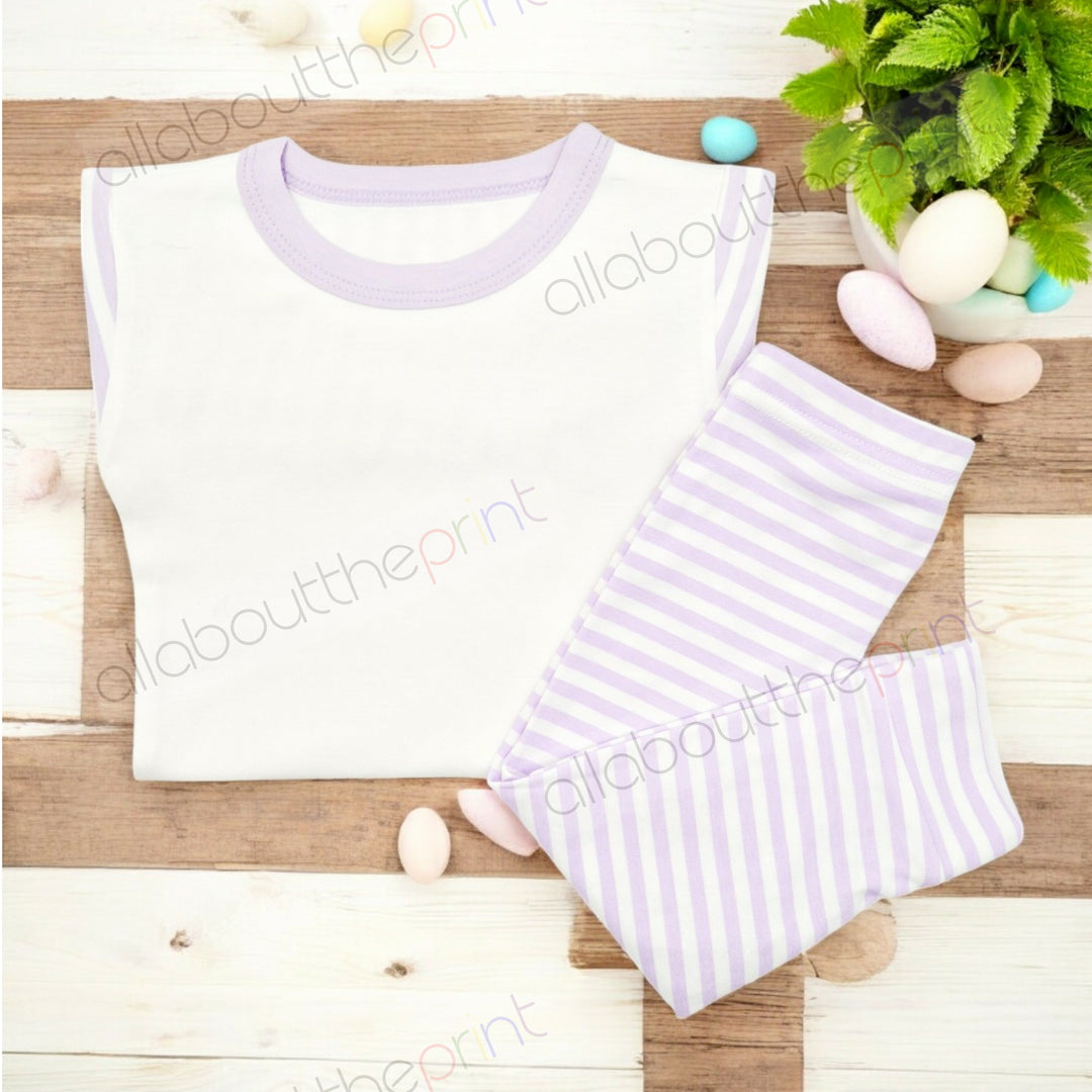 Lilac Stripe Pyjama Mockup