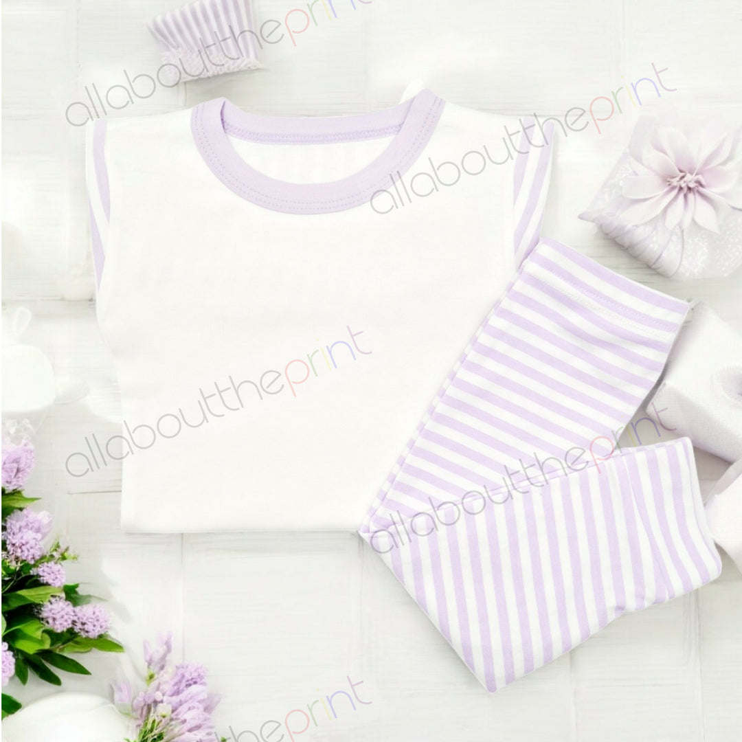 Lilac Stripe Pyjama Mockup
