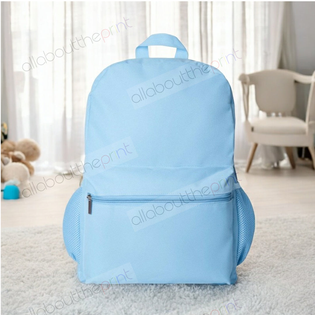 Mini Backpack Pastel Blue Mockup