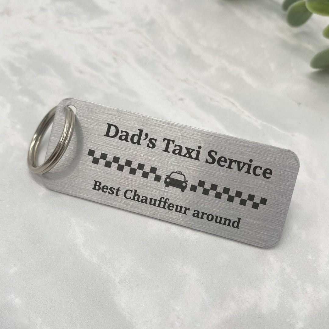 Dad's Taxi Service Keyring