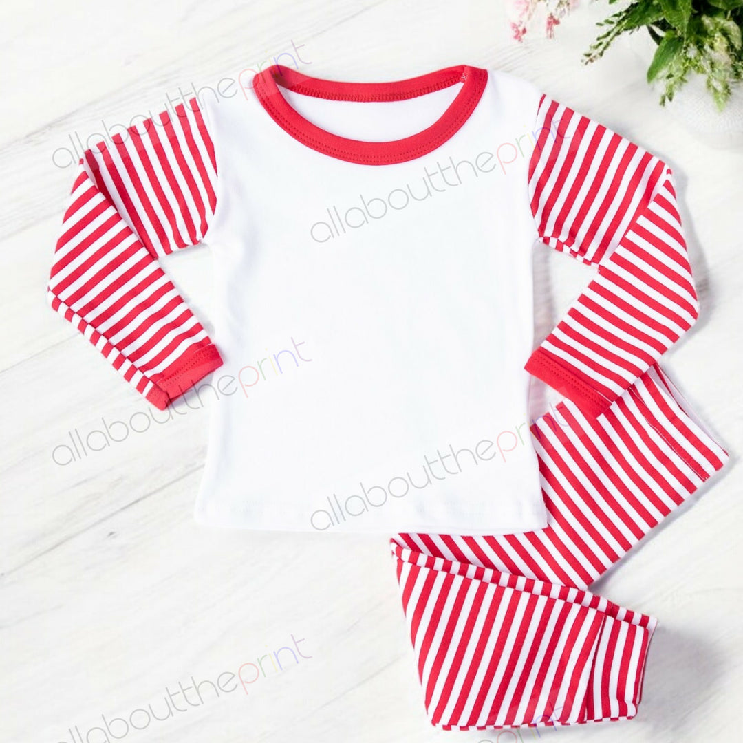 Red Stripe Pyjama Mockup