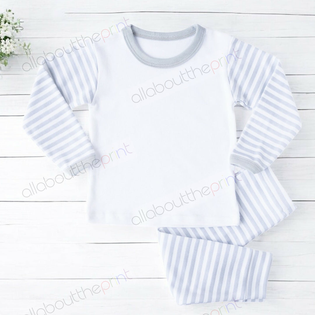 Grey Stripe Pyjama Mockup
