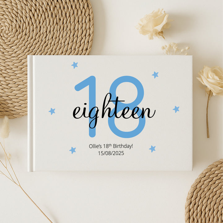 Personalised 18th Birthday Guest Book (Multiple Colours)