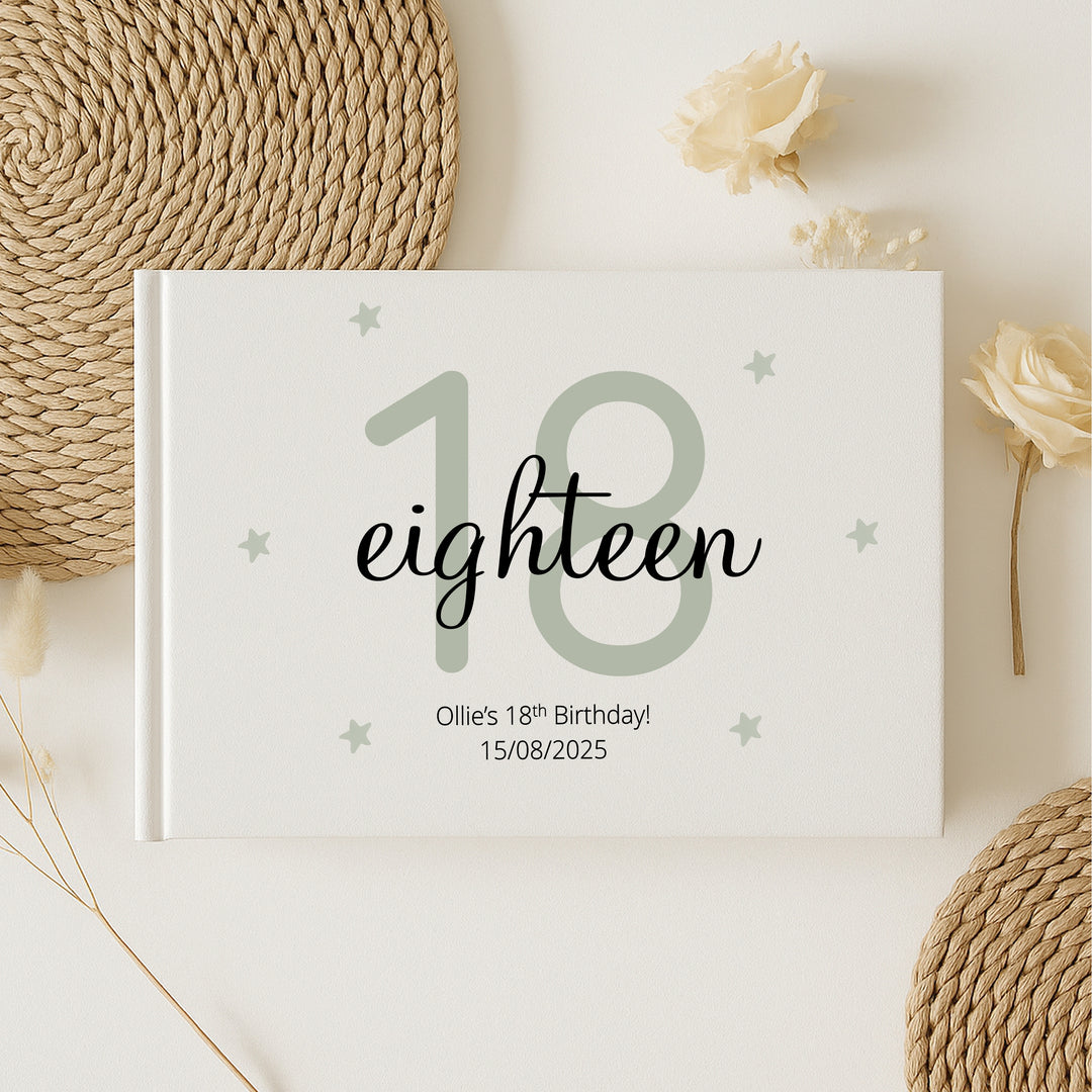 Personalised 18th Birthday Guest Book (Multiple Colours)