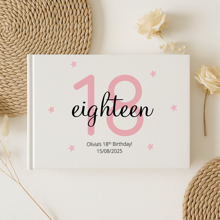 Personalised 18th Birthday Guest Book (Multiple Colours)