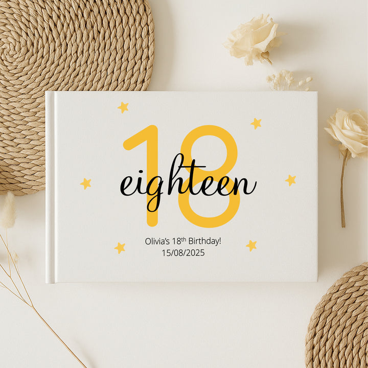 Personalised 18th Birthday Guest Book (Multiple Colours)