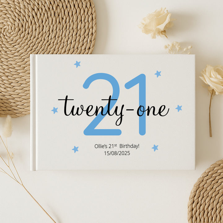 Personalised 21st Birthday Guest Book (Multiple Colours)