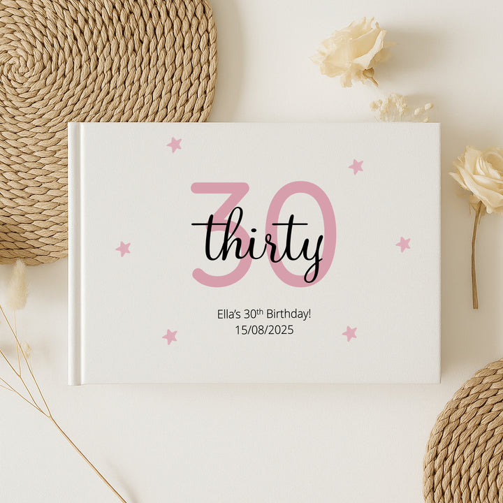Personalised 30th Birthday Guest Book (Multiple Colours)