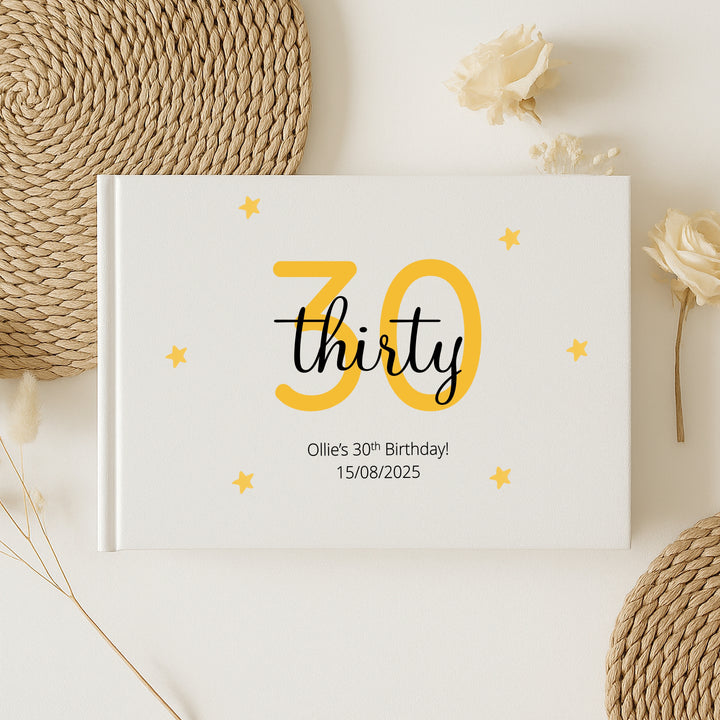 Personalised 30th Birthday Guest Book (Multiple Colours)