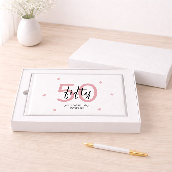 Personalised 50th Birthday Guest Book