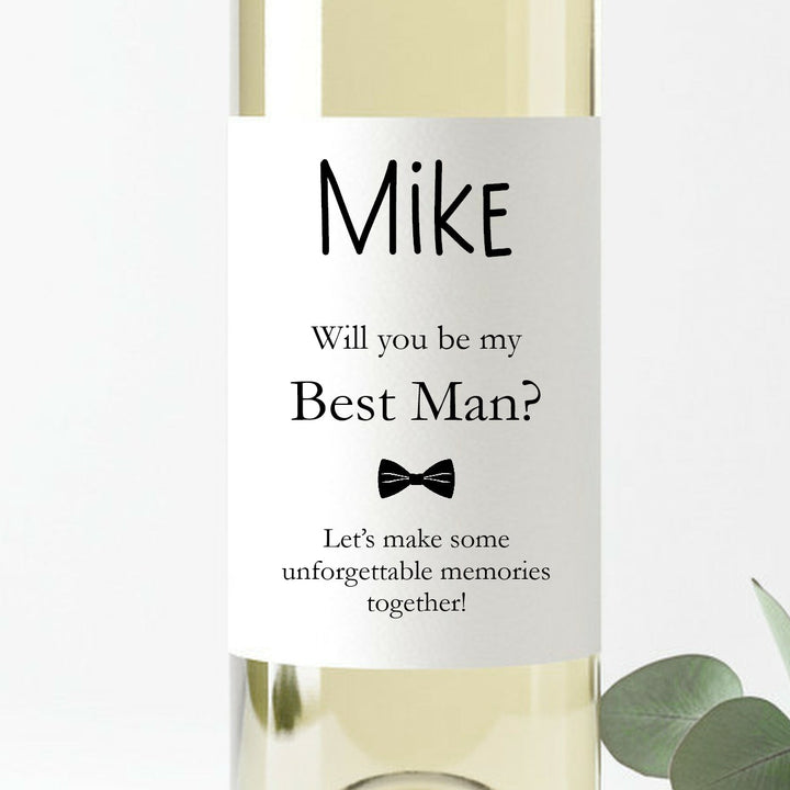Personalised Best Man Bottle Sticker