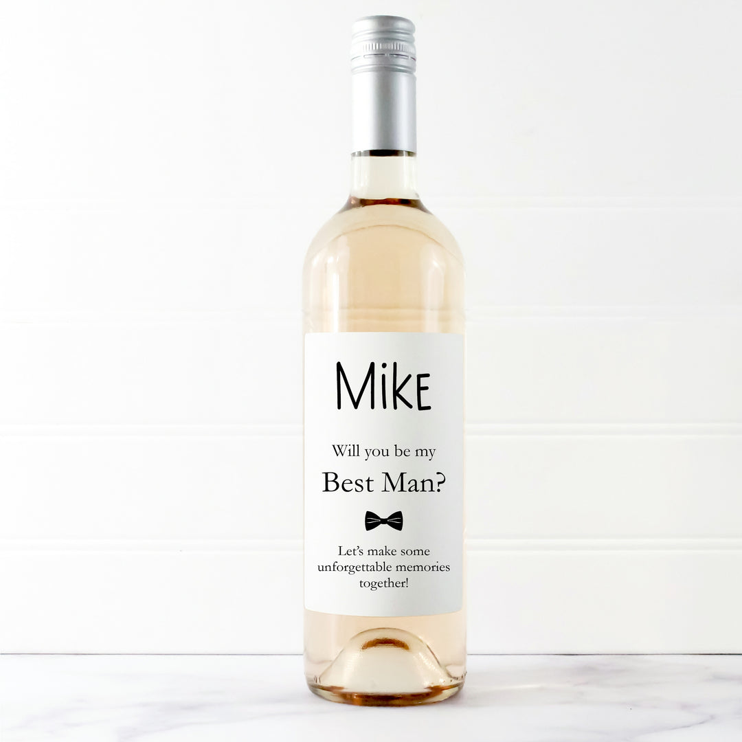 Personalised Best Man Bottle Sticker