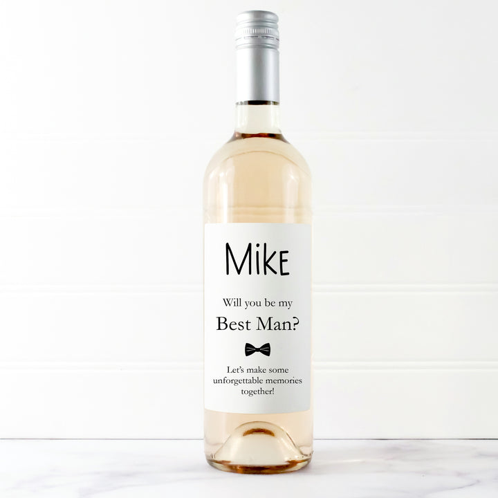 Personalised Best Man Bottle Sticker