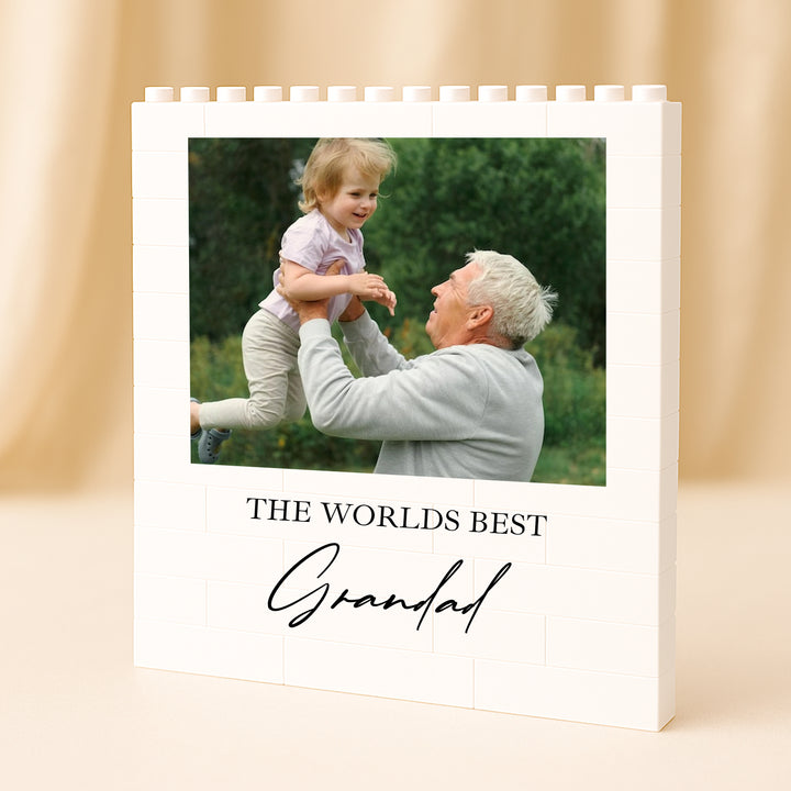 Grandad Photo Building Block - Personalised Gift For Him