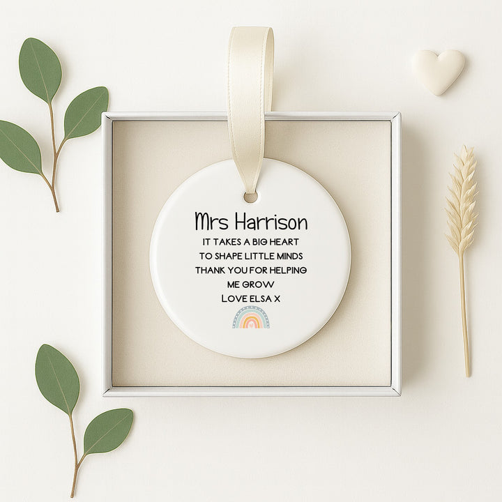 Personalised Teacher Keepsake Ornament