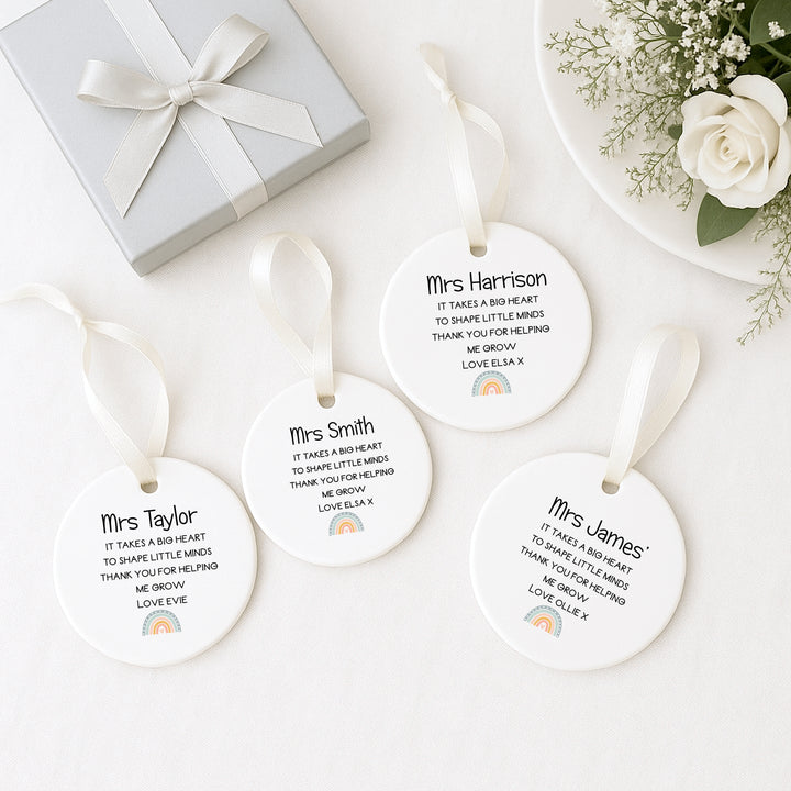 Personalised Teacher Keepsake Ornament