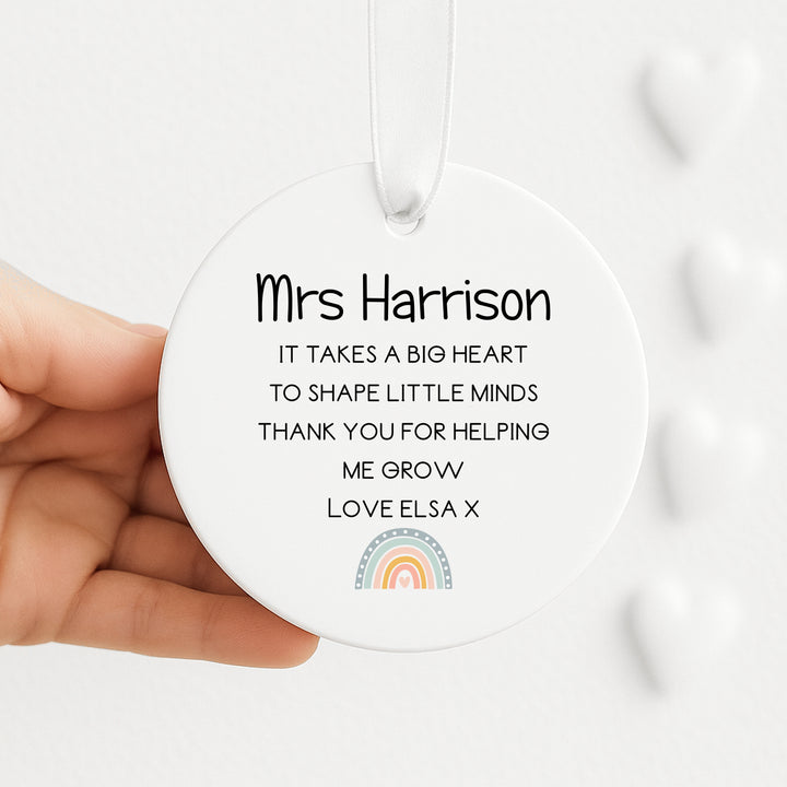 Personalised Teacher Keepsake Ornament