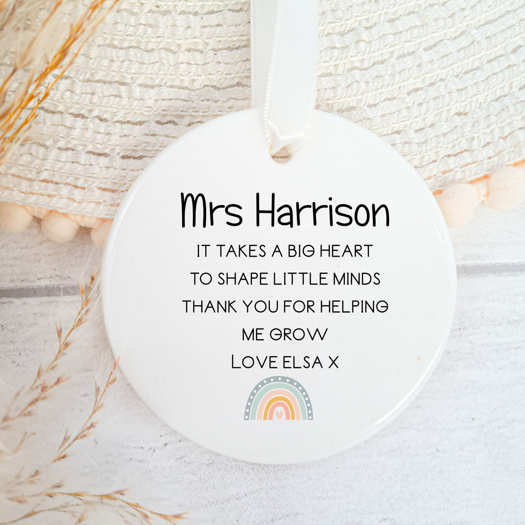 Personalised Teacher Keepsake Ornament