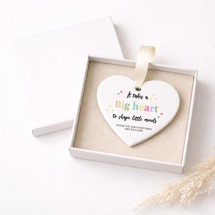 Personalised Big Heart Ornament Techer Gift