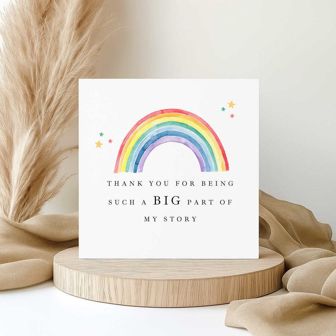 Rainbow Big Thank You Teacher Card