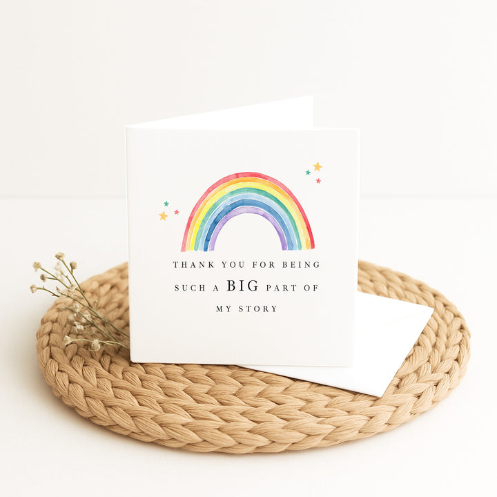 Rainbow Big Thank You Teacher Card