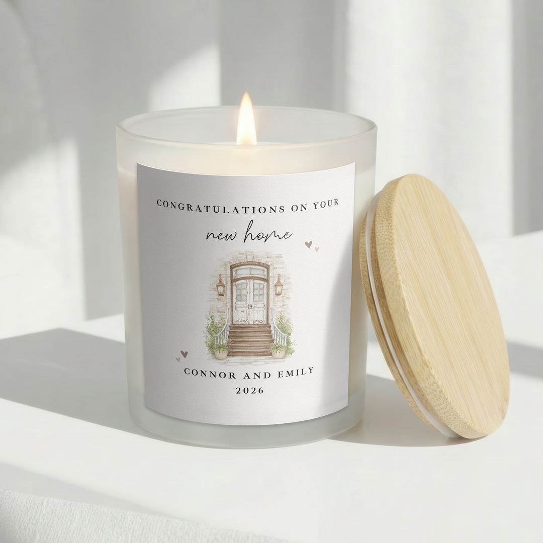 Personalised Front Door New Home Candle