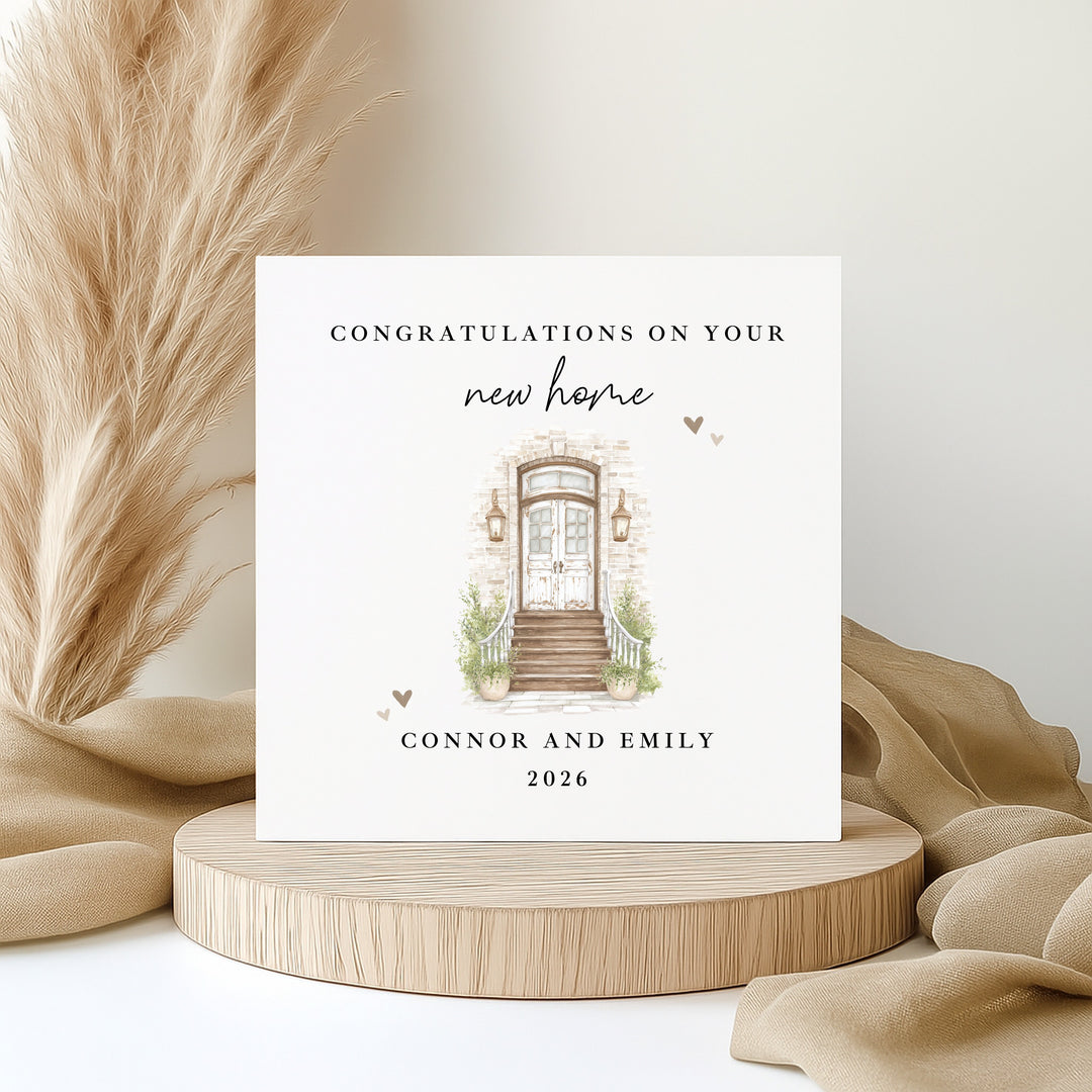 Personalised Front Door Congratulations On Your New Home Card