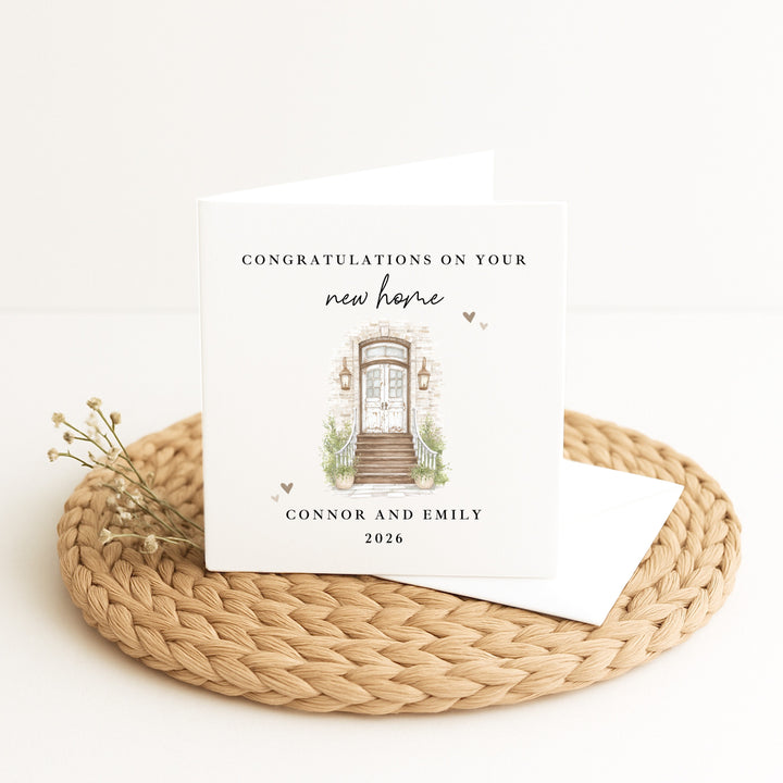 Personalised Front Door Congratulations On Your New Home Card