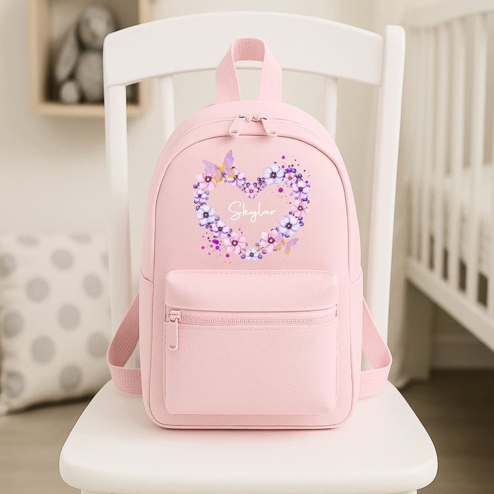 Personalised Pink Butterfly Toddler Backpack
