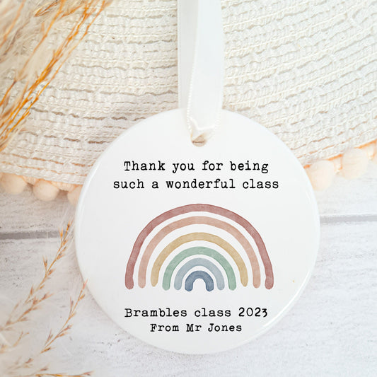 Personalised Thank You For Being A Great Class Ornament