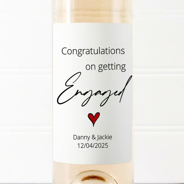 Personalised Engaged Bottle Sticker