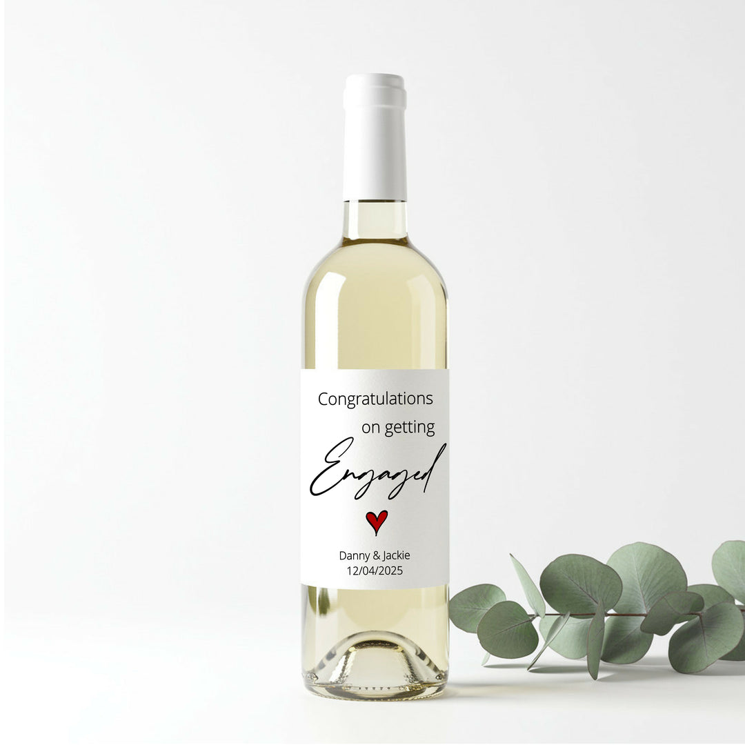 Personalised Engaged Bottle Sticker