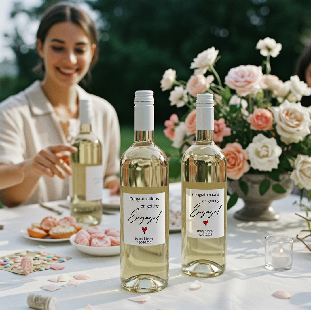 Personalised Engaged Bottle Sticker
