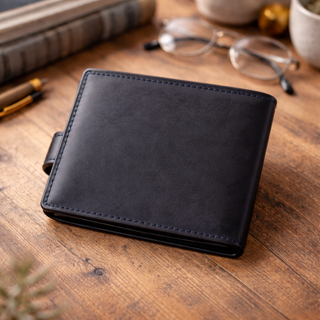 Personalised Engraved Initials Leather Wallet
