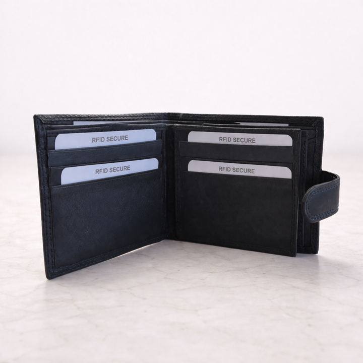 Personalised Engraved Initials Leather Wallet