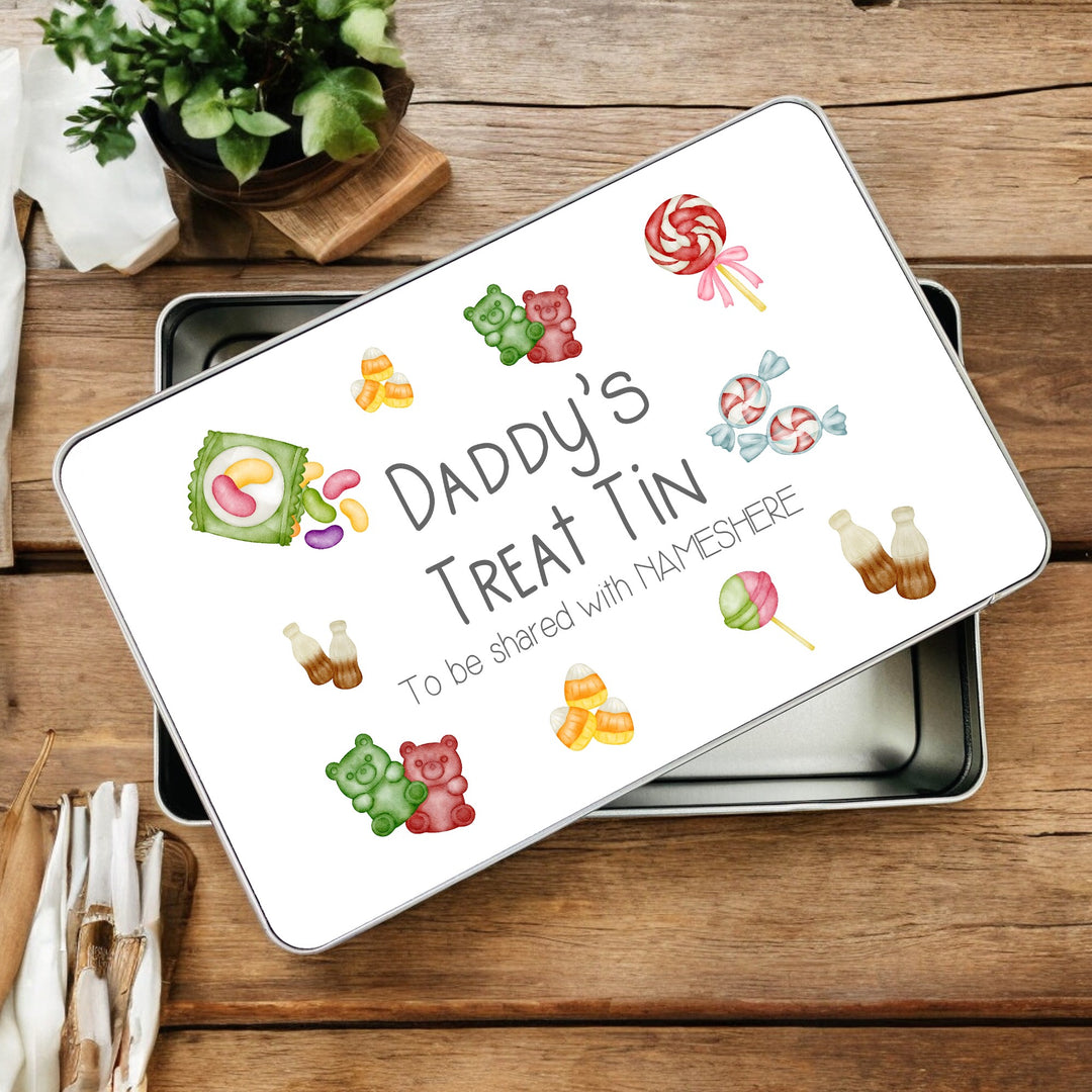 Dad’s Treat Tin – Personalised Gift for Him