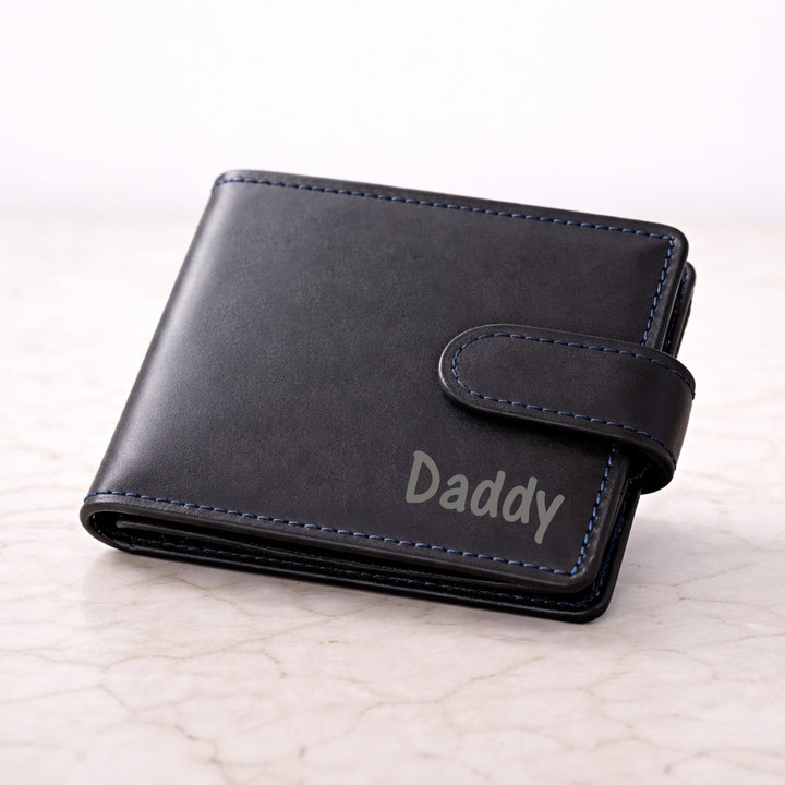 Engraved Daddy Leather Wallet