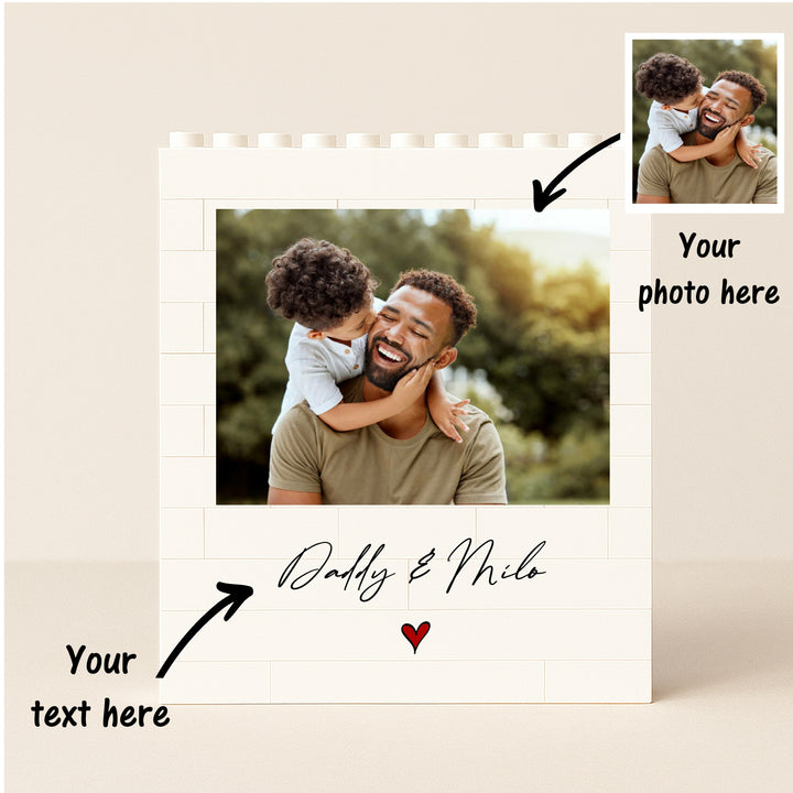 Dad Photo Building Block - Personalised Gift For Him