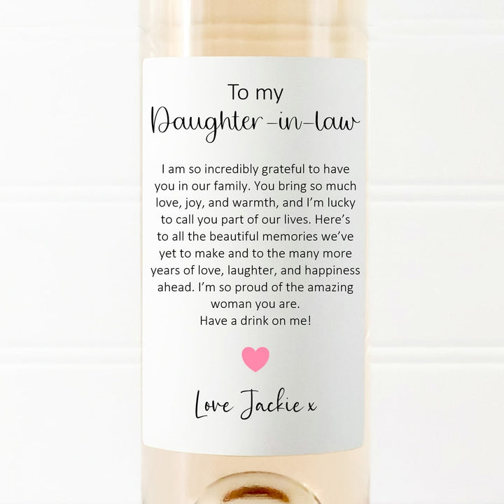 Personalised Daughter-In-Law Bottle Sticker