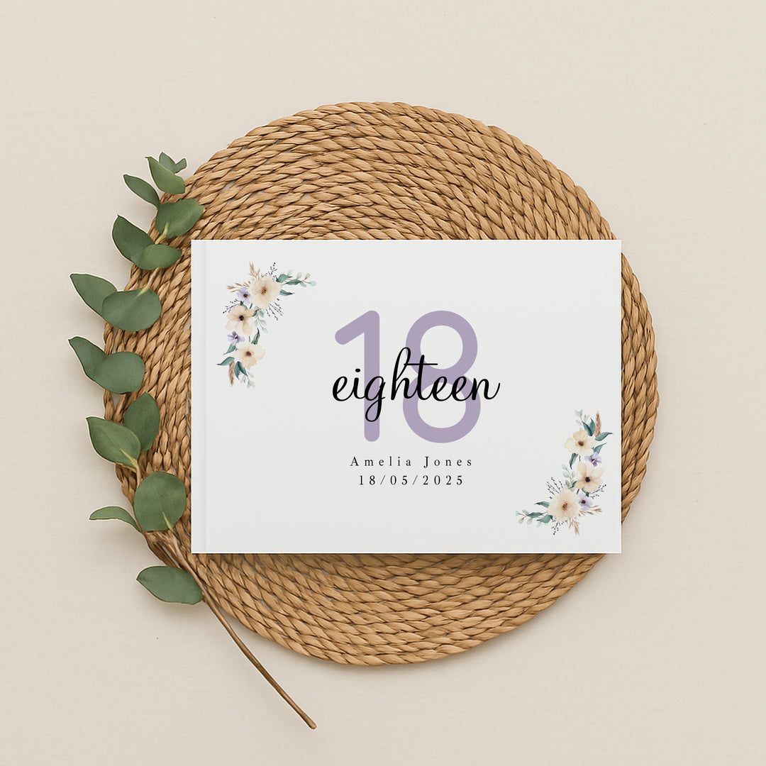 Personalised 18th Birthday Guest Book