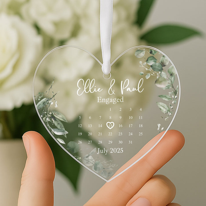 Personalised Engaged Keepsake Ornament